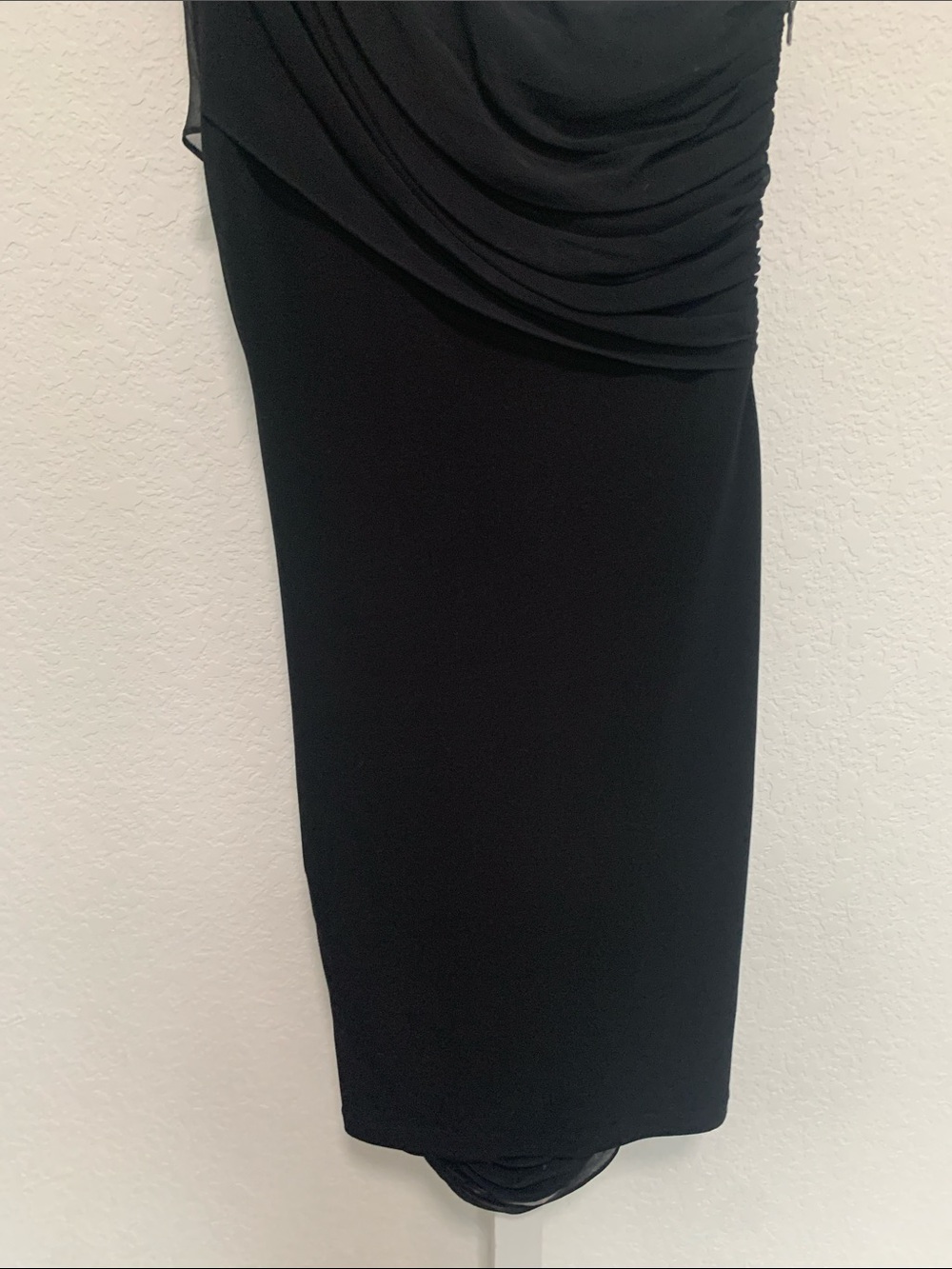 Alice And Olivia Binnie Black One-Shoulder Silk Mini Dress View 3